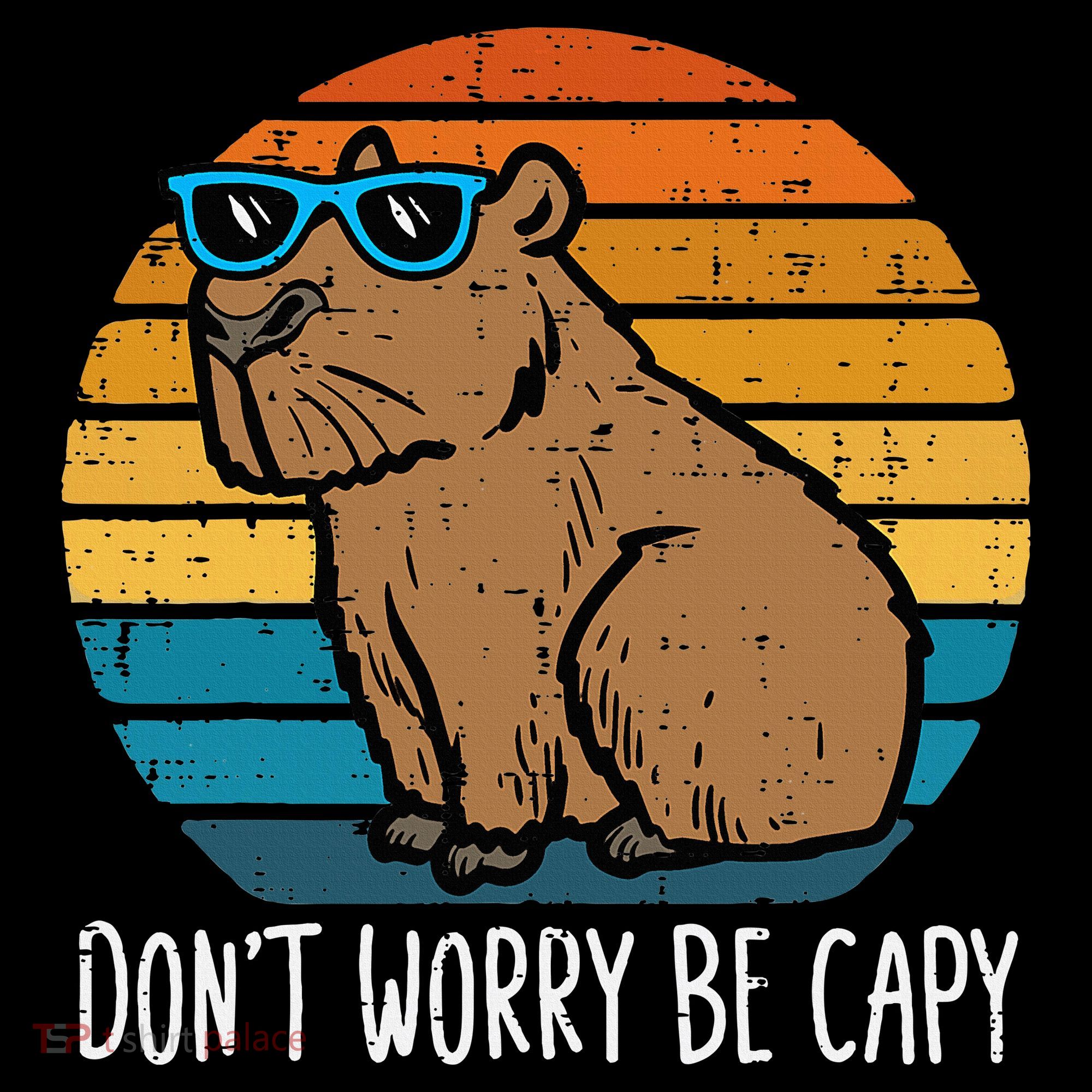 Dont Worry Be Capy Capybara Kids Sweatshirt