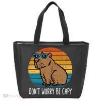 Dont Worry Be Capy Capybara Tote Bag thumb 0