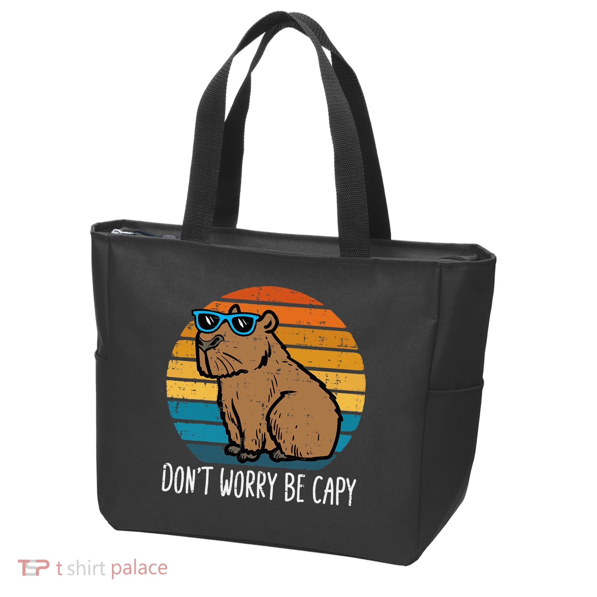 Dont Worry Be Capy Capybara Tote Bag