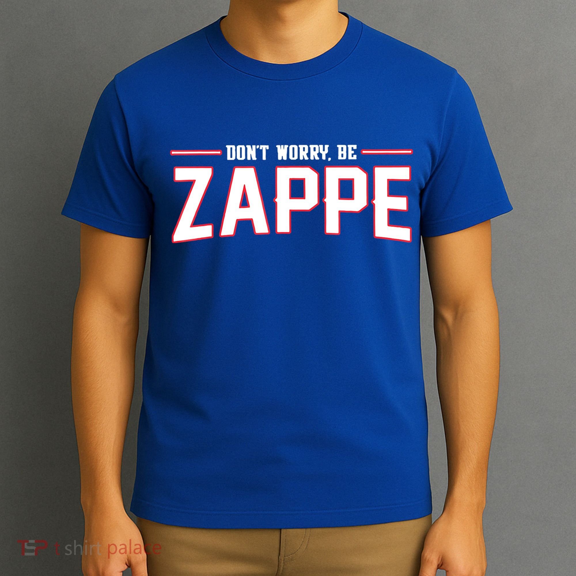 Don't Worry Be Zappe America Football Womens T-Shirt