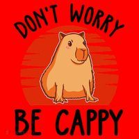 Dont Worry Be Cappy Capybara Animal Lover Funny Santa Hat thumb 1