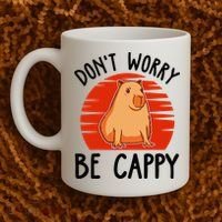 Dont Worry Be Cappy Capybara Animal Lover Funny Coffee Mug thumb 2