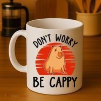 Dont Worry Be Cappy Capybara Animal Lover Funny Coffee Mug thumb 4