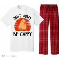 Dont Worry Be Cappy Capybara Animal Lover Funny Pajama Set thumb 0