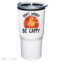 Dont Worry Be Cappy Capybara Animal Lover Funny Tumbler thumb 0