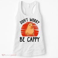 Dont Worry Be Cappy Capybara Animal Lover Funny Women's Tank Top thumb 0