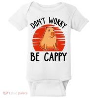 Dont Worry Be Cappy Capybara Animal Lover Funny Baby Bodysuit thumb 0