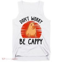 Dont Worry Be Cappy Capybara Animal Lover Funny Tank Top thumb 0