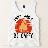 Dont Worry Be Cappy Capybara Animal Lover Funny Tank Top thumb 2