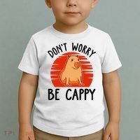 Dont Worry Be Cappy Capybara Animal Lover Funny Toddler T-Shirt thumb 2