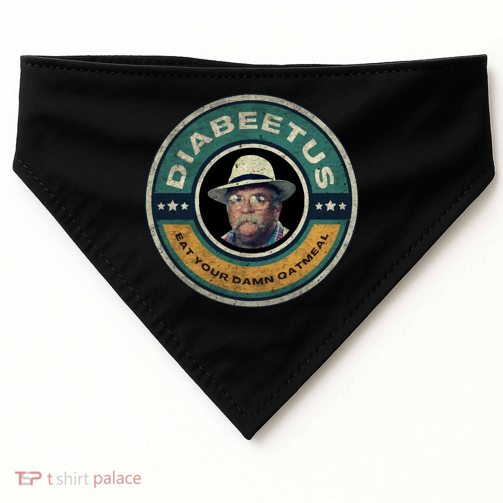 Diabeetus Wilford Brimley Copy USA-Made Doggie Bandana