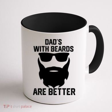 Dads With Beard Are Better Funny Bearded Dad Fathers Day Cool Gift Coffee Mug back