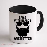 Dads With Beard Are Better Funny Bearded Dad Fathers Day Cool Gift Coffee Mug thumb 1
