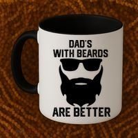 Dads With Beard Are Better Funny Bearded Dad Fathers Day Cool Gift Coffee Mug thumb 2