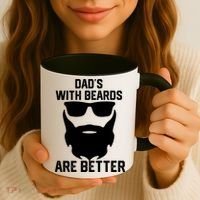 Dads With Beard Are Better Funny Bearded Dad Fathers Day Cool Gift Coffee Mug thumb 3