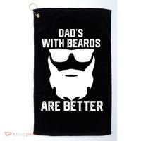 Dads With Beard Are Better Funny Bearded Dad Fathers Day Cool Gift Golf Towel thumb 0