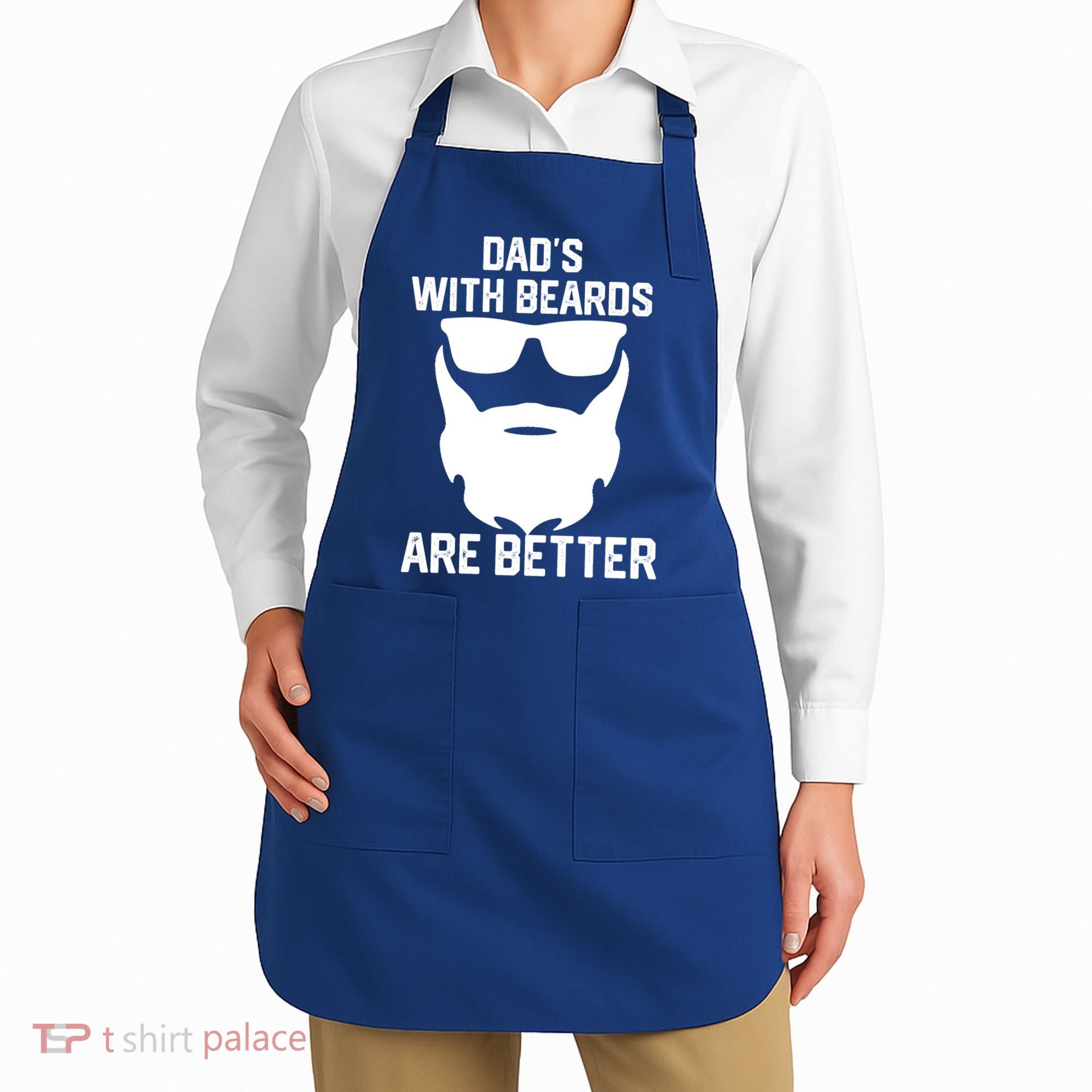 Dads With Beard Are Better Funny Bearded Dad Fathers Day Cool Gift Apron