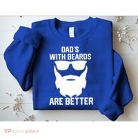 Dads With Beard Are Better Funny Bearded Dad Fathers Day Cool Gift Sweatshirt thumb 2