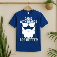 Dads With Beard Are Better Funny Bearded Dad Fathers Day Cool Gift T-Shirt thumb 2