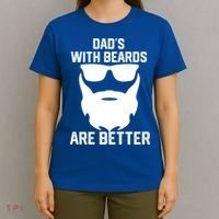 Dads With Beard Are Better Funny Bearded Dad Fathers Day Cool Gift T-Shirt thumb 4