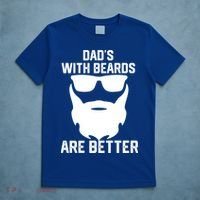 Dads With Beard Are Better Funny Bearded Dad Fathers Day Cool Gift T-Shirt thumb 5