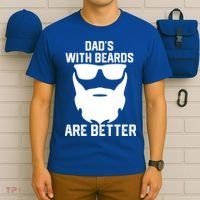 Dads With Beard Are Better Funny Bearded Dad Fathers Day Cool Gift T-Shirt thumb 6