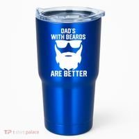 Dads With Beard Are Better Funny Bearded Dad Fathers Day Cool Gift Tumbler thumb 0