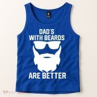 Dads With Beard Are Better Funny Bearded Dad Fathers Day Cool Gift Tank Top thumb 2