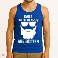 Dads With Beard Are Better Funny Bearded Dad Fathers Day Cool Gift Tank Top thumb 3