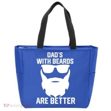 Dads With Beard Are Better Funny Bearded Dad Fathers Day Cool Gift Tote Bag