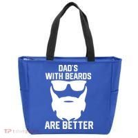 Dads With Beard Are Better Funny Bearded Dad Fathers Day Cool Gift Tote Bag thumb 0