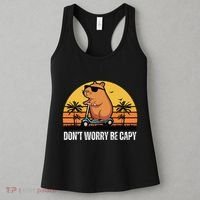 Don’T Worry Be Capy Cute Capybara Gift Women's Tank Top thumb 3