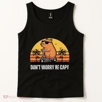 Don’T Worry Be Capy Cute Capybara Gift Tank Top thumb 2