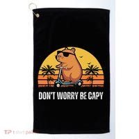 Don’T Worry Be Capy Cute Capybara Gift Golf Towel thumb 0