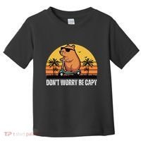 Don’T Worry Be Capy Cute Capybara Gift Toddler T-Shirt thumb 0