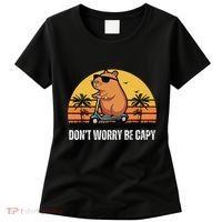 Don’T Worry Be Capy Cute Capybara Gift Women's T-Shirt thumb 0