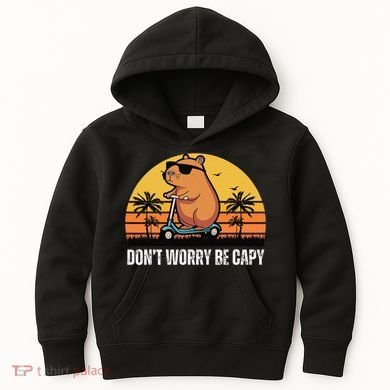 Don’T Worry Be Capy Cute Capybara Gift Kids Hoodie