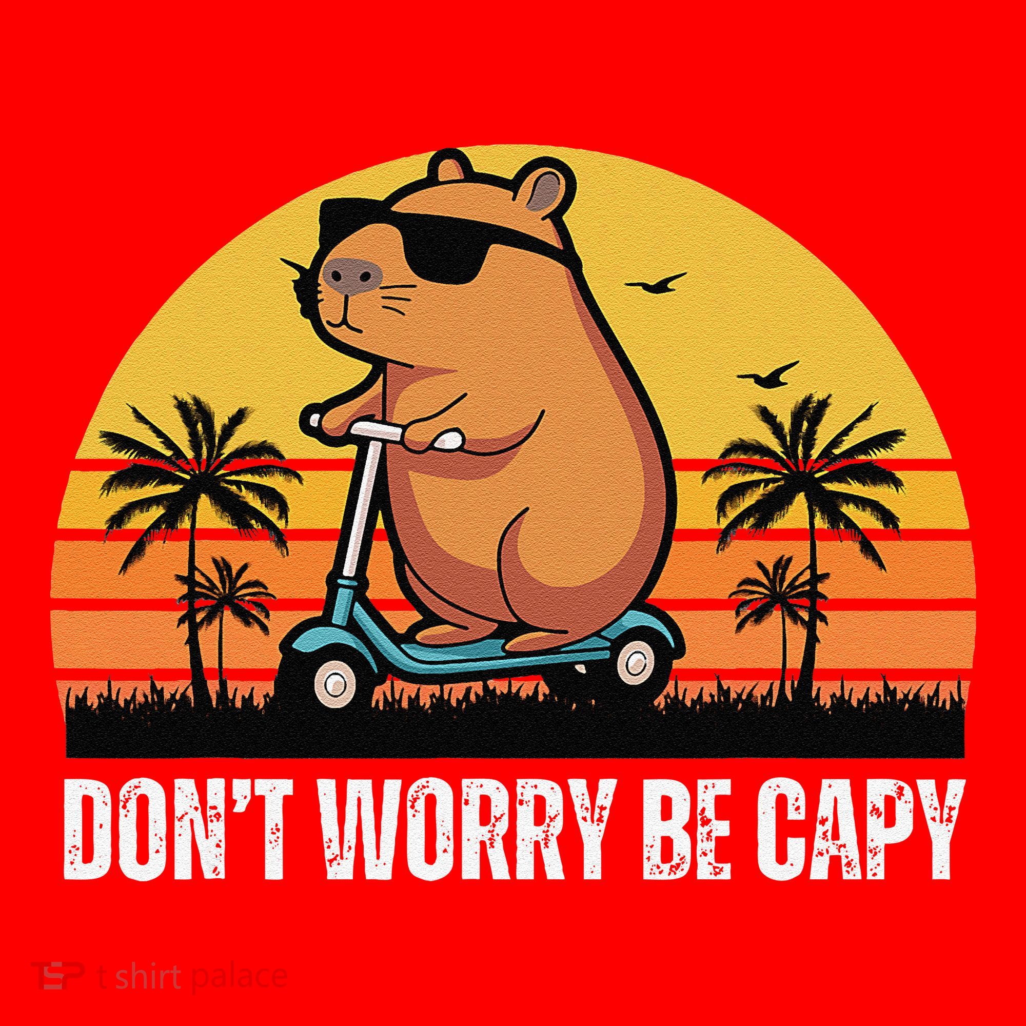 Don’T Worry Be Capy Cute Capybara Gift Santa Hat