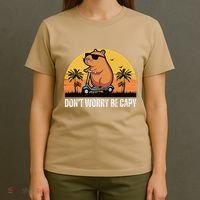 Don’T Worry Be Capy Cute Capybara Gift T-Shirt thumb 4