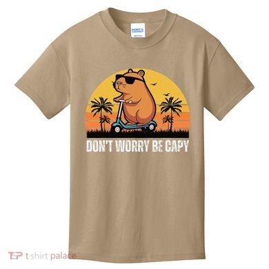 Don’T Worry Be Capy Cute Capybara Gift Kids T-Shirt