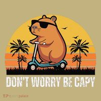 Don’T Worry Be Capy Cute Capybara Gift Kids T-Shirt thumb 2