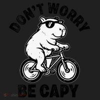 Dont Worry Be Capy Capybara Funny Capybara Women's Sweatshirt thumb 2