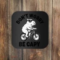 Dont Worry Be Capy Capybara Funny Capybara Coaster thumb 0