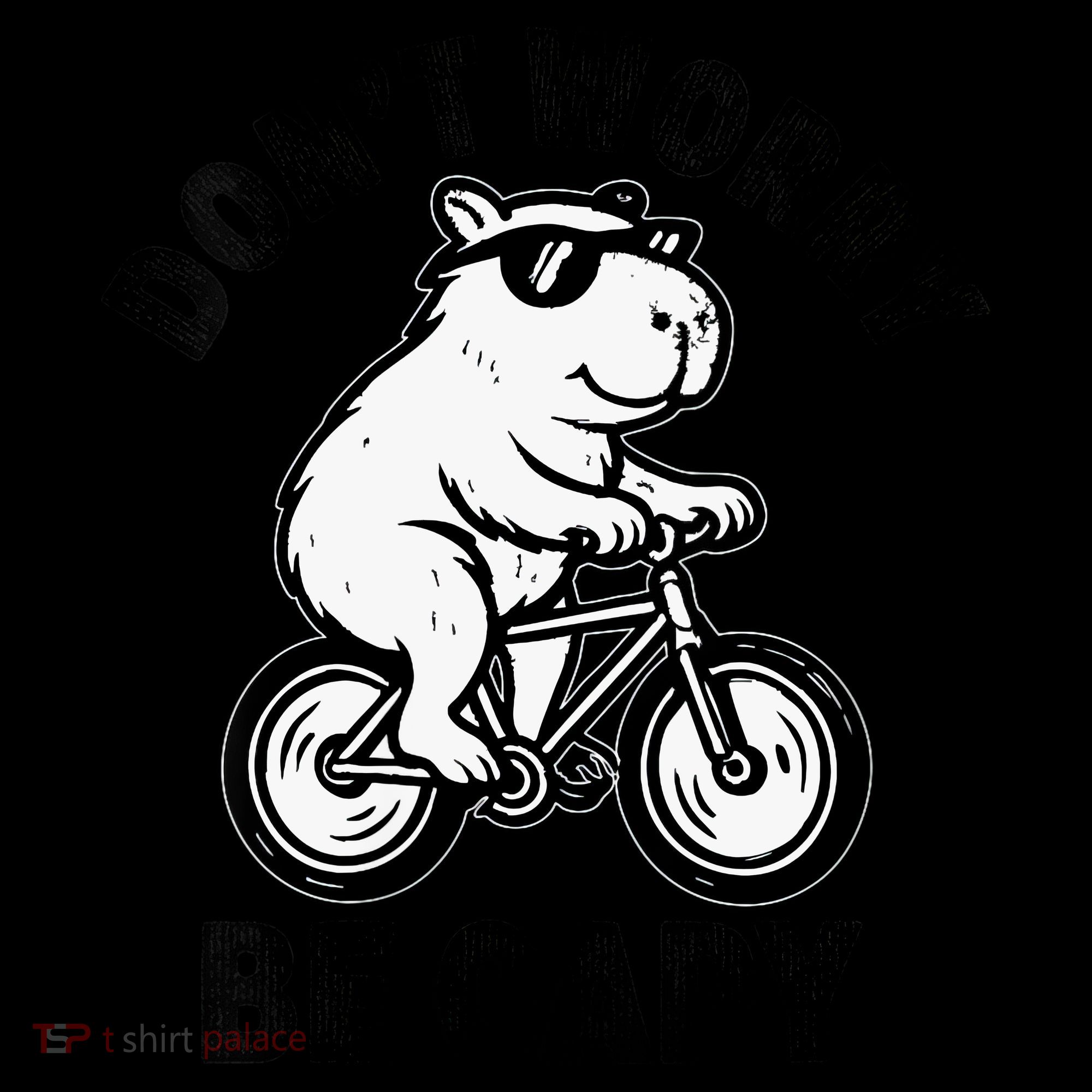 Dont Worry Be Capy Capybara Funny Capybara Coaster
