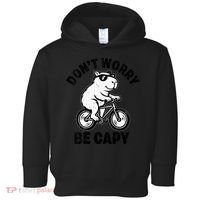 Dont Worry Be Capy Capybara Funny Capybara Toddler Hoodie thumb 0