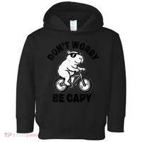 Dont Worry Be Capy Capybara Funny Capybara Toddler Hoodie thumb 0