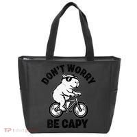 Dont Worry Be Capy Capybara Funny Capybara Tote Bag thumb 0