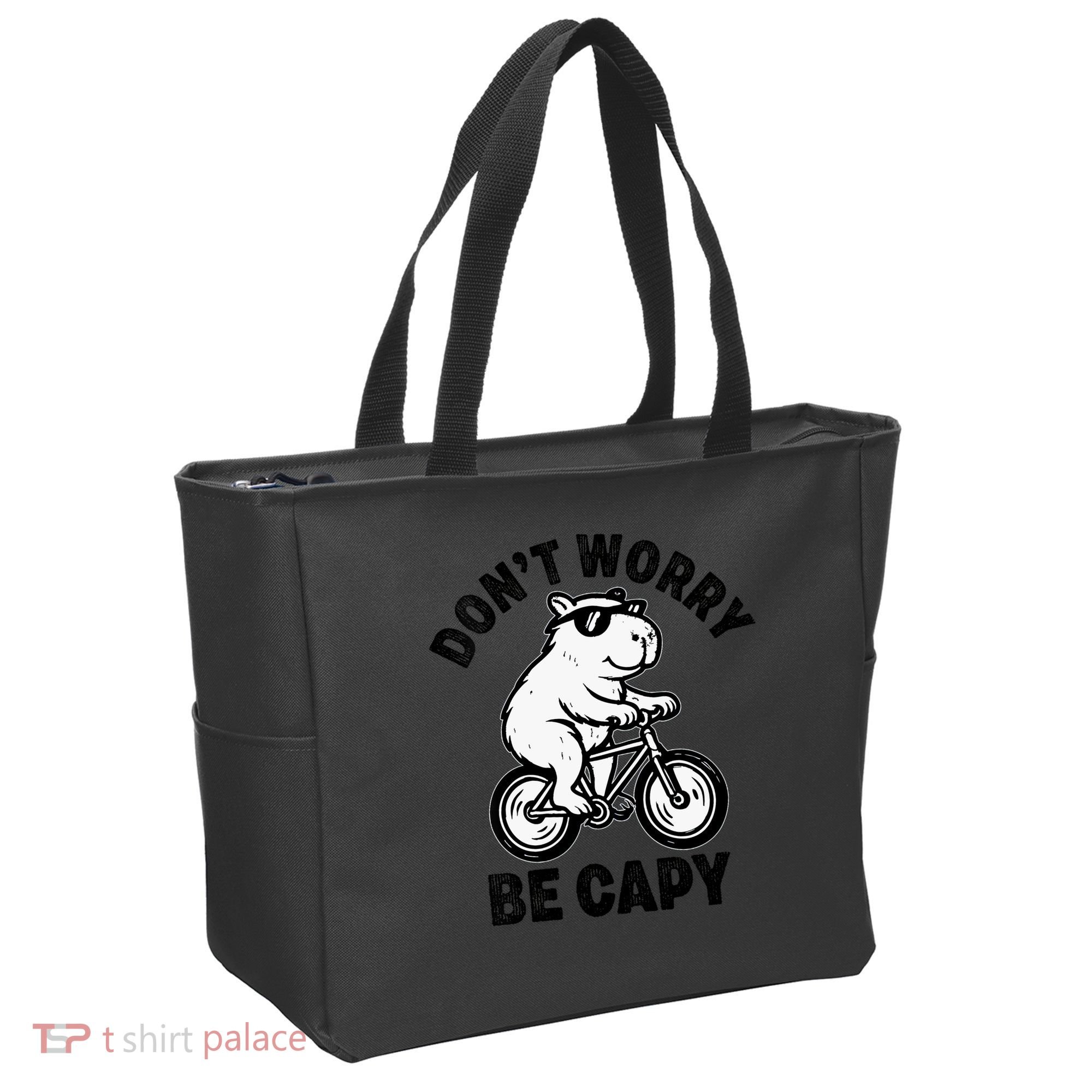 Dont Worry Be Capy Capybara Funny Capybara Tote Bag