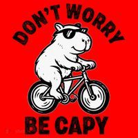 Dont Worry Be Capy Capybara Funny Capybara Santa Hat thumb 1