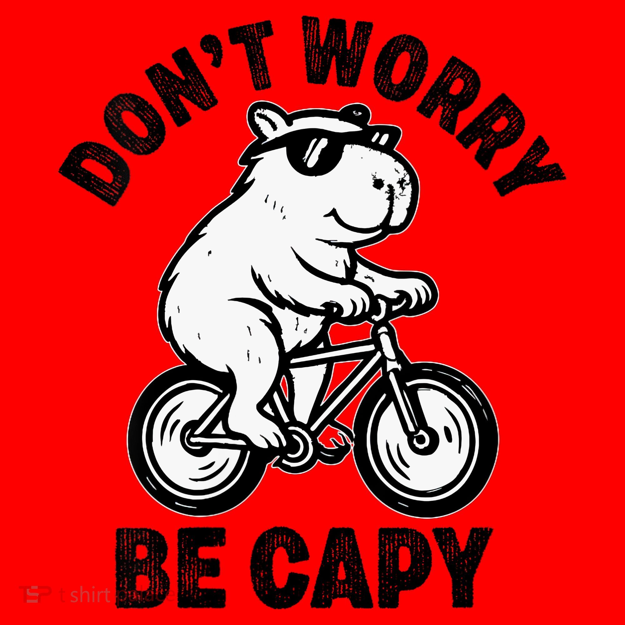 Dont Worry Be Capy Capybara Funny Capybara Santa Hat